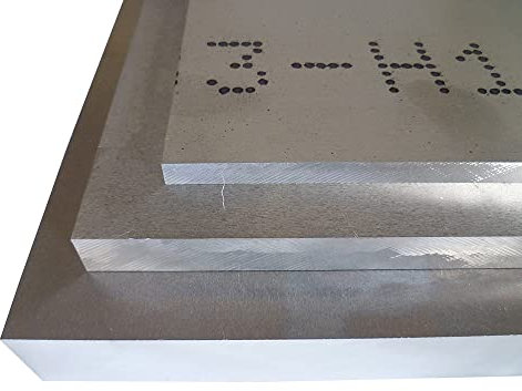 B&T Metall Tôle d'aluminium épaisseur 10 mm, très résistante F 28 (5083), plaque alu embouti, brut naturel, découpage sur mesure