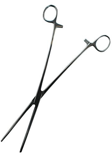 TropicShop 30cm Futterzange gerade - Egelstahlzange mit Arretierung