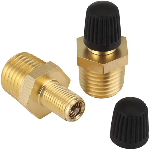 Milton S-684-4 1/4 MNPT Male Tank Valve, includes Protective Caps (Pack of 2)