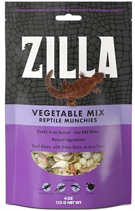 Zilla Reptile Food Munchies Vegetable Mix, 4-Ounce