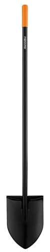 Fiskars Garden Shovel for Digging, Heavy Duty Steel Gardening Tool with Straight Handle