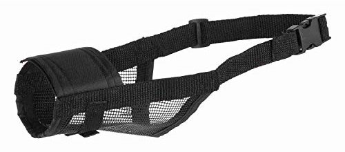 Trixie 19264 Maulkorb mit Netzeinsatz, Polyester, L, schwarz