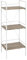 HAKU Möbel Regal, Eiche hell, weiß, MDF, Metall - Maße: B 34 x H 96 x T 27 cm, Style: Modern