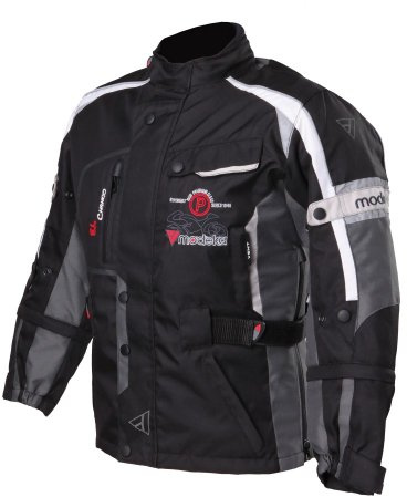 Modeka El Chango Barn textil jacka 164 Black/Gray