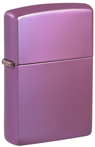 Zippo-stormtändare – Abyss, High Polish Purple, Base Model – Påfyllbar – Återanvändbar – Vindsäker design – Presentask – Tillverkad i USA