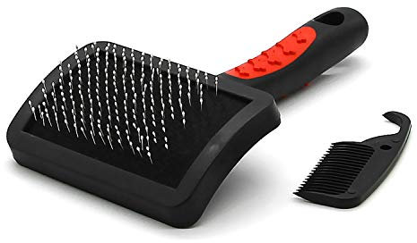 vitazoo Hundebürste/Katzen Bürste - Haustier Bürste geeignet für Langhaar, Kurzhaar, Hunde, Katzen und andere Tiere – Zupfbürste Hund & Katze – einfaches Reinigen