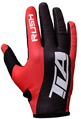 TLA Gants Moto Cross Homme Femme Rush - BMX Adulte - Protection Motocross - Homologué CE - Été Hiver