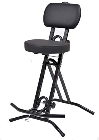 LIBEDOR Stehhilfe Stehhocker Stehsitz Sitz Sitzhilfe Stehstütze mit 6 cm ergonomischer Polster bis 130 kg belastbar schwarz NEUHEIT