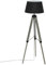 Atmosphera - Lampadaire trépied Runo - bois et noir H145 cm