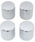 Musiclily Metrisch Gitarren Potiknöpfe Metall Flache Oberfläche Knöpfe T-Style Dome Knobs für E-Gitarre Bass, Chrom(4 Stück)