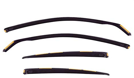 J&J AUTOMOTIVE Heko Déflecteurs d'air et de Vent pour BMW X6 2009-2014, Lot de 4pcs, Teintés, Avant et Arrière, Aérodynamique