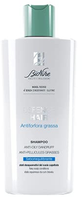 Bionike Defence Hair - Shampoo Seboriequilibrante Antiforfora per Capelli con Forfora Grassa, Azione Detergente e Lenitiva, Contrasta la Comparsa di Impurità e Riduce la Produzione di Sebo, 200 ml