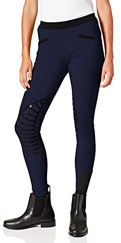 HKM 9228 ridleggings Starlight, silikonknivsats flicka Dunkelblau/Schwarz 134-140
