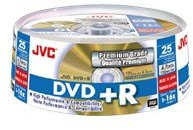 JVC Premium Grade DVD+R - 25 Spindle Pack