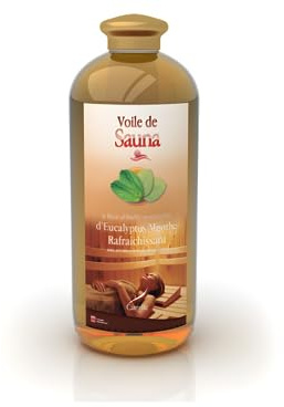 Camylle - Voile de Sauna Eucalyptus/menthe - Fragrances à base d’Huiles Essentielles 100% Pures et Naturelles pour Sauna - Rafraîchissant aux arômes frais et stimulants - 1000ml