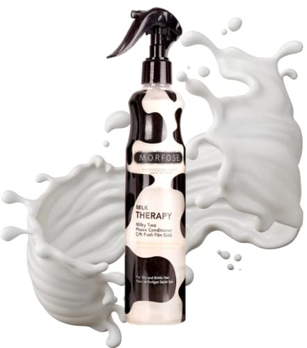 Morfose Milk Therapy 2 Phase Conditioner 400ml - Milchprotein und 12 Aminosäuren - Haarpflegespülung - Nährend, entwirren, Hitzeschutz - Für trockenes und sprödes Haar