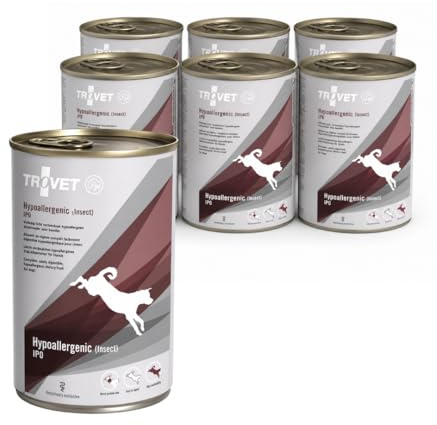 Trovet Hypoallergenic (Insect) IPD | 6 x 400 g | Alimento dietetico completo per cani con intolleranze alimentari | In caso di allergie o intolleranze alimentari | Con patate