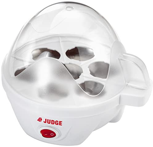 Judge Electric Egg Cooker for up to 7 Boiled Eggs, Automatic Stop, Vegetable Steamer Tray 350W - 2 Year Guarantee