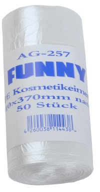 Funny HDPE Kosmetikeimerbeutel für leichte Abfälle, 310 x 370 mm, transparent, 40er Pack (40 x 50 Stück)