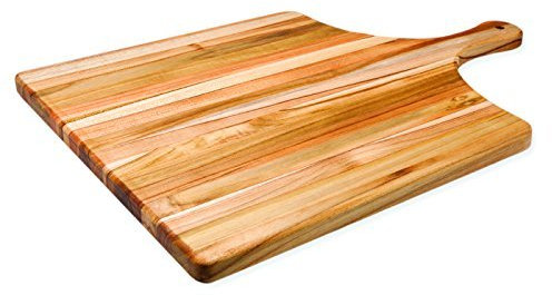 Tabla de cortar de teca, 51 x 35,5 x 1,9 cm, rectangular, con mango (TH519) Sostenible. Respetuoso con el medio ambiente. Tabla de cocina, tabla de trinchar, tabla de cortar, tabla para servir,