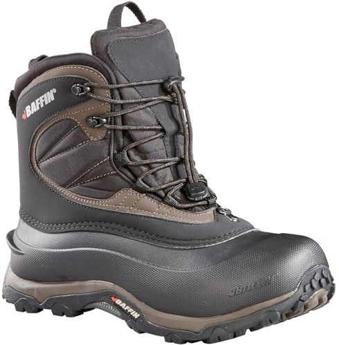 Baffin Men's Yoho Winter Boot Snow Shoe, Black/Brown, 8