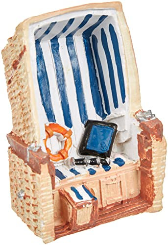 Rayher 8658800 Kleiner Strandkorb, aus Polyresin, ca. 11 cm hoch, perfekt für maritime Dekorationen
