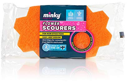 Minky Flower Scourers, Pack of 2