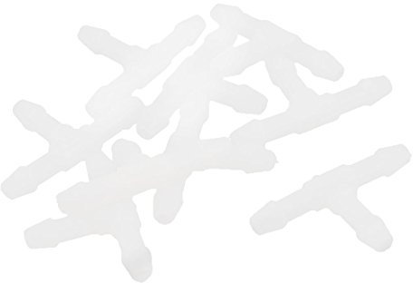 sourcing map 10 Stück Luftpumpe Regelventile Aquarium Kunststoff Weiß 3-Wege Luft-schläuche T Stück Adapter