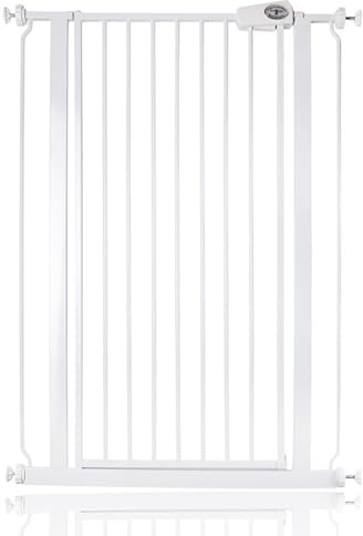 Bettacare Child and Pet Gate, 75cm - 83cm, White, Extra Tall Gate 104cm in Height, Pressure Fit Stair Gate, Baby Gate and suitable for Dog Gate or Pet Barrier, Easy Installation