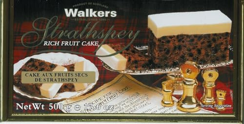 Walker's Shortbread Strathpey Rich Fruit Cake - Traditional Scottish Recipe, Premium Quality, Moist and Delicious, 500g