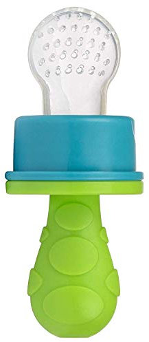 primamma Fruchtsauger für Babys und Kleinkinder, Obstsauger mit weichem und hygienischen Silikonteil, Sauger für Obst und Gemüse, ab 8 Monaten, grün Primamma Baby Fruit Feeder Dummy