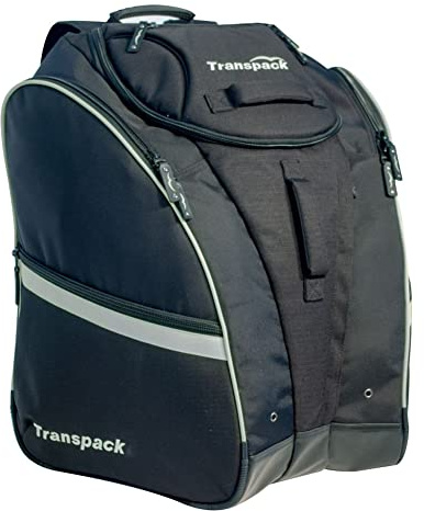 TRANSPACK COMPETITION PRO Unisex Water-Resistant 80 L Ski/Snowboard Boot Helmet Goggles & Gear Backpack Bag, Black w/Silver Electric