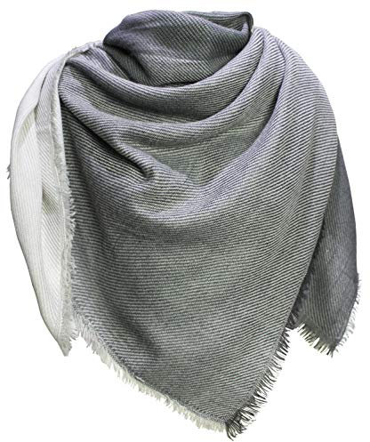 Glamexx24 P0014 - Bufanda XXL tipo poncho para mujer, cálida, varios diseños multicolor WeissGraunew