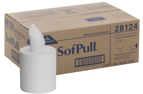 Georgia-Pacific SofPull Centerpull Regular Capacity Premium Paper Towel, White, 28124, 324 Sheets Per Roll, 6 Rolls Per Case
