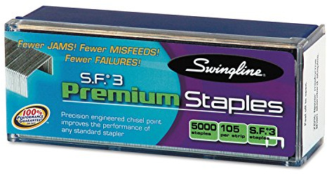 Swingline SWI35440 - S.F. 3 Premium Chisel Point 105 Count Half Strip Staples