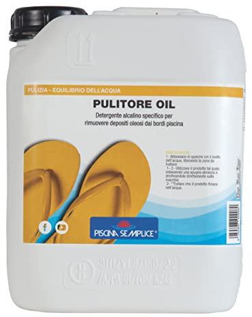 Lapi - 5 kg Pulitore Oil. Detergente Alcalino per Rimuovere Residui di Olio E Creme Solari dal Bordo Piscina