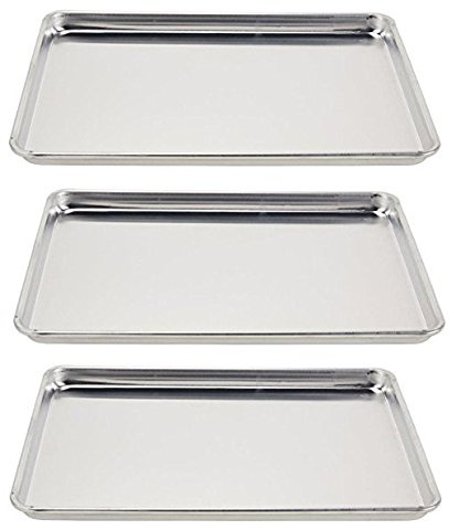 Vollrath 5303 Sheet Pan, 1/2 size, Aluminum, 18-Inch x 13-Inch x 1-Inch (3-pack)