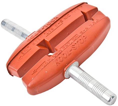 Kool Stop Cantilever Thinline, Cantilever Brake Pads, Non-Threaded Posts, Salmon, Red, Pair