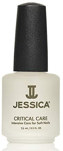 JESSICA Critical Care Base Coat, Nail Varnish Strengthener, Intensive Care for Soft Weak Nails, Enriched with Protein KSW, and Calcium, 7.4ml