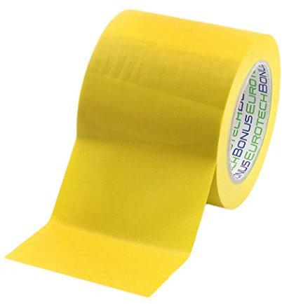 BONUS Eurotech 1BL23.42.0100/033A# PVC Bodenmarkierungsband, Klebstoff auf Kautschuk Basis, weich, Länge 33 m x Breite 100 mm x Dicke 0,17 mm, Gelb