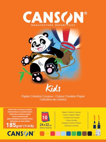 Canson 400015601 Hobby, farbiges Papier, 24 x 32 cm, sortiert