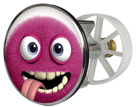 Waschbeckenstöpsel Design Monster Lolo | Abfluss-Stopfen aus Metall | Excenterstopfen | Abflussstöpsel | 38 – 40 mm | Stöpsel