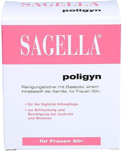 SAGELLA poligyn Reinigungstücher - Sanfte Pflege für die Intimpflege (für Frauen ab 50)