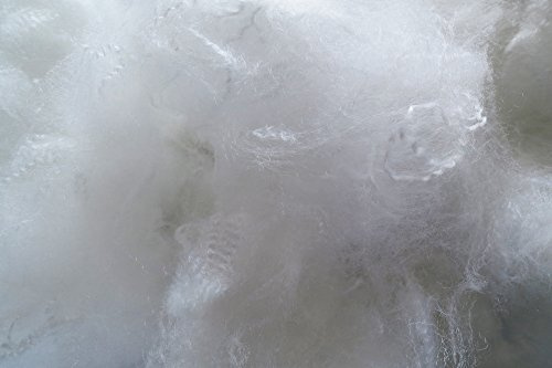 pemmiproducts Fibres de remplissage super douces en ouate de bricolage, 100 % polyester, blanc, siliconées, 1 kg, ouate de remplissage, matériau de remplissage