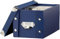 PEARL Archivbox: CD-Archiv-Box für 24 Standard- oder 48 Slim-CD-Hüllen, blau (Aufbewahrungsbox, DVD Aufbewahrungsbox, Archivierung)