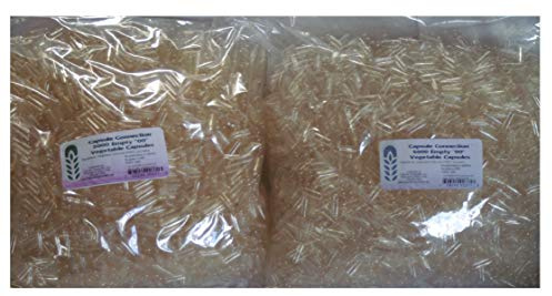 Capsule Connection 10,000 Bulk Wholesale 00 Empty Vegetable Capsules, Vegan
