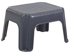Rubbermaid One-Step Stool Bisque Holds up to 200 Pounds 7 Height Gray Durable Step Stool for Kids/Bathroom/Home/Office/Garage