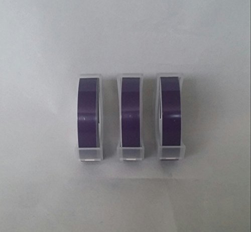 Motex Dymo Compatible Embossing Tape - 3 Pack - Violet Tape