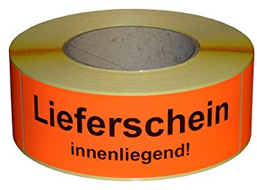 Warnetiketten/Versandetiketten Lieferschein innenliegend auf Rolle - 50 x 150 mm - 500 Stück