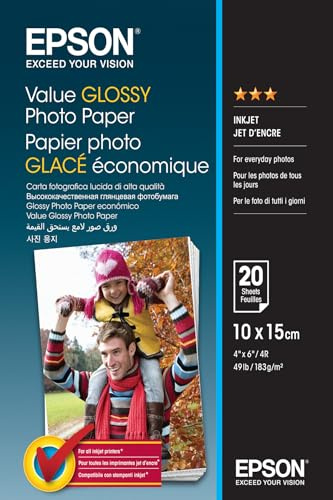 Epson C13S400037 Papel fotográfico 10x15cm 20 Lados 183gr brillante
